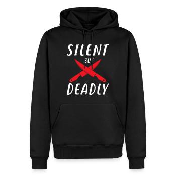 Whimsical Threads: Unique Merch for the Family - Männer Premium Bio Hoodie - Schwarz - Vorne - Nico (187cm)