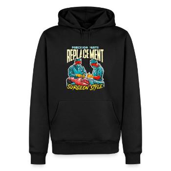 Transplant Surgery Precision Parts Health Worker - Men’s Premium Organic Hoodie - black - Front - Nico (187cm)