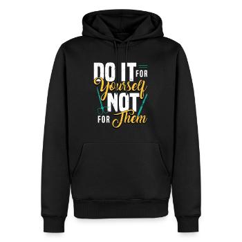 Plastic Surgery Do It For Yourself Esthetician - Männer Premium Bio Hoodie - Schwarz - Vorne - Nico (187cm)