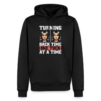 Chirurgie plastique Remonter le temps Infirmière esthétique - Sweat à capuche Premium bio Homme - noir - Devant - Nico (187cm)