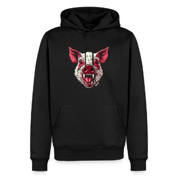Porc domestique sauvage - Sweat à capuche Premium bio Homme - noir - Devant - Nico (187cm)