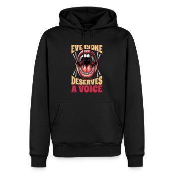Speech Therapy Everyone Deserves A Physiotherapist - Männer Premium Bio Hoodie - Schwarz - Vorne - Nico (187cm)