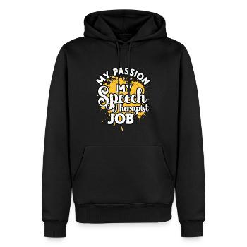 Speech Therapy My Passion My Language Therapist - Männer Premium Bio Hoodie - Schwarz - Vorne - Nico (187cm)