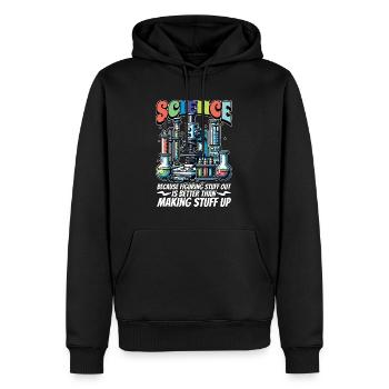 STEM Teacher Science Because Figuring Technology - Men’s Premium Organic Hoodie - black - Front - Nico (187cm)