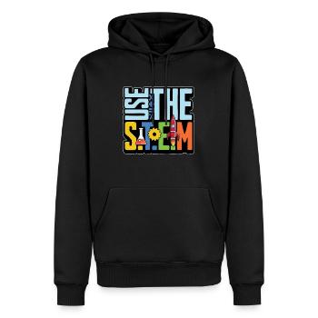 STEM Teacher Use The STEM Loves Computer Science - Men’s Premium Organic Hoodie - black - Front - Nico (187cm)