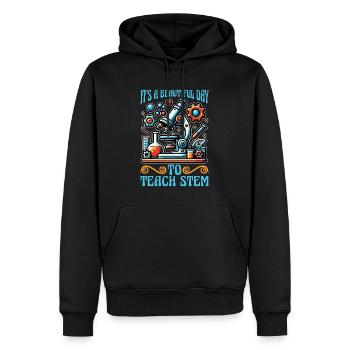 STEM Teacher It's A Beautiful Day Computer Science - Men’s Premium Organic Hoodie - black - Front - Nico (187cm)