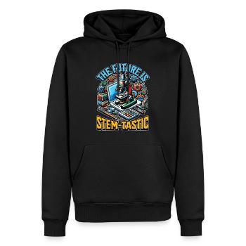 STEM Teacher The Future Is STEM-Tastic Engineering - Men’s Premium Organic Hoodie - black - Front - Nico (187cm)