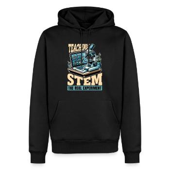STEM Teacher Teaching STEM The Real Data Analysis - Men’s Premium Organic Hoodie - black - Front - Nico (187cm)