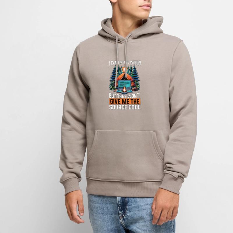 Coder I Can Fix The World Web Developer Coders Männer Premium Bio Hoodie