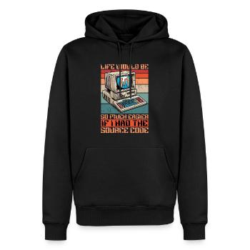 Coder Life Would Be So Much Easier Web Developer - Männer Premium Bio Hoodie - Schwarz - Vorne - Nico (187cm)
