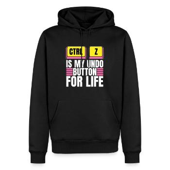 Coder Ctrl + Z Is My Undo Button Web Developer - Männer Premium Bio Hoodie - Schwarz - Vorne - Nico (187cm)