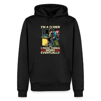 I'm A Coder I Make Things Work Developer Coders - Men’s Premium Organic Hoodie - black - Front - Nico (187cm)