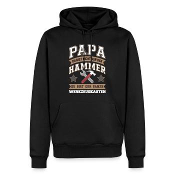 Bester Vater Und Handwerker stolzer Papa Vatertag - Männer Premium Bio Hoodie - Schwarz - Vorne - Nico (187cm)
