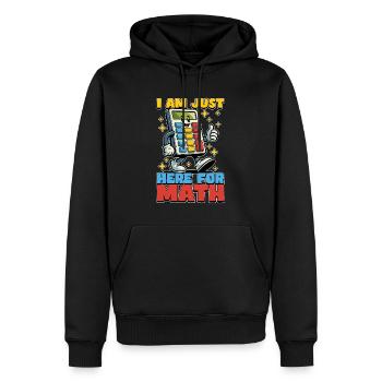 Mathematician I Am Just Here For Mathematical - Men’s Premium Organic Hoodie - black - Front - Nico (187cm)