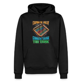 Mathematician Exponentially Cooler Than Geometry - Männer Premium Bio Hoodie - Schwarz - Vorne - Nico (187cm)