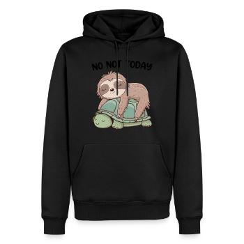 Nicht heute Lustiges Faultier Niedliche Tierliebhaberin - Männer Premium Bio Hoodie - Schwarz - Vorne - Nico (187cm)