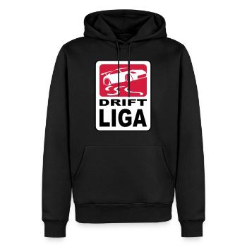 drift_liga14 - Männer Premium Bio Hoodie - Schwarz - Vorne - Nico (187cm)
