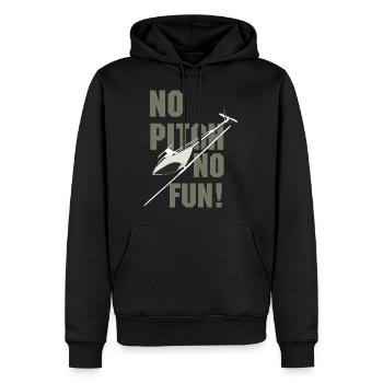 3D-Heli Modellflieger no Pitch no fun - RAHMENLOS - Männer Premium Bio Hoodie - Schwarz - Vorne - Nico (187cm)