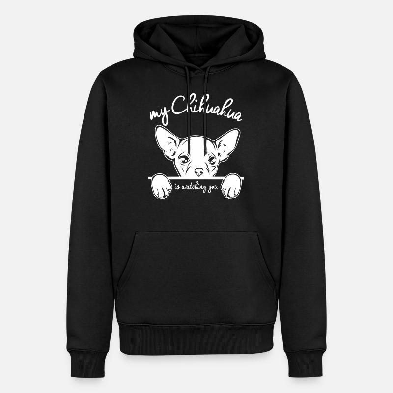 CHIHUAHUA vous regarde - Sweat à capuche Premium bio Homme - noir