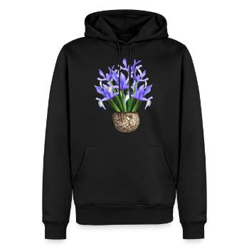flowers lilies tulips orchids sunflower dahlia ger - Männer Premium Bio Hoodie - Schwarz - Vorne - Nico (187cm)