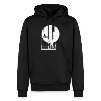 Tattoo Tätowierung Maler Mond Sonne Geschenk - Männer Premium Bio Hoodie - Schwarz - Vorne - Nico (187cm)