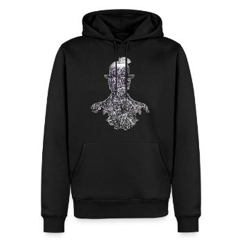 Second Son of Man - Men’s Premium Organic Hoodie - black - Front - Nico (187cm)