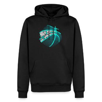Sport santé Fitness Basketball - Sweat à capuche Premium bio Homme - noir - Devant - Nico (187cm)