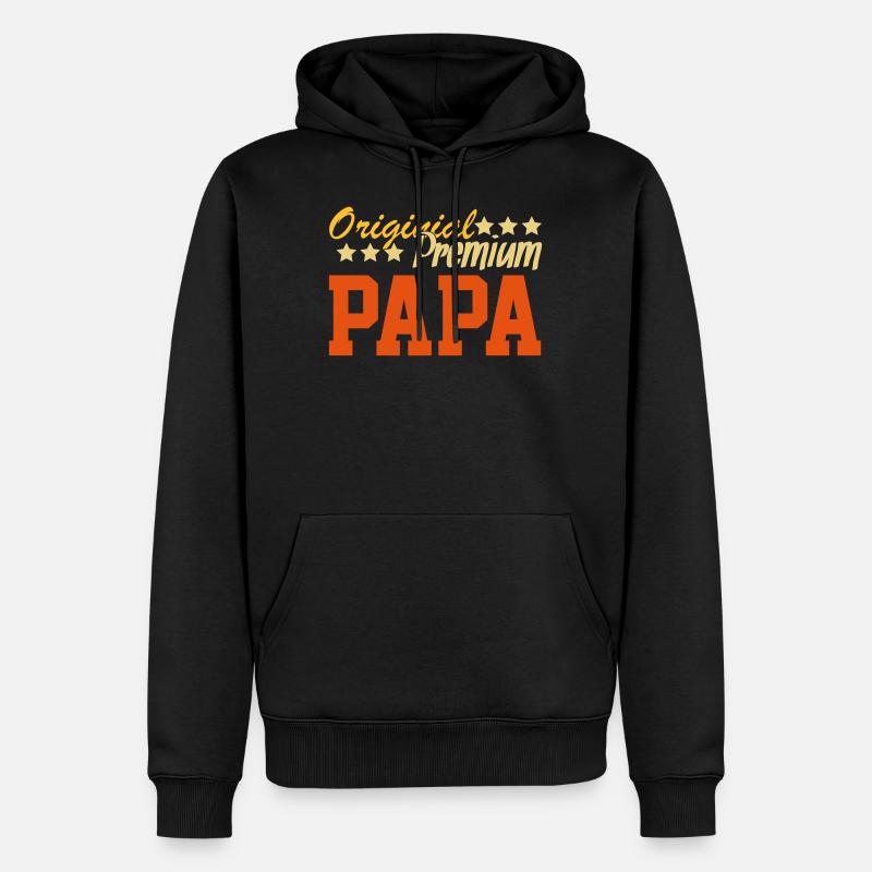 Fête des pères de père - Sweat à capuche Premium bio Homme - noir