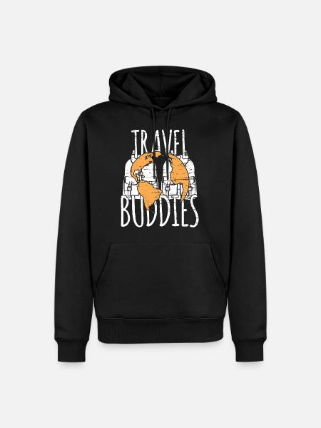 travel - Men’s Premium Organic Hoodie - black