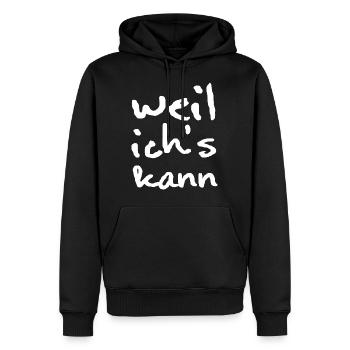 Weil ich's kann - white - Männer Premium Bio Hoodie - Schwarz - Vorne - Nico (187cm)