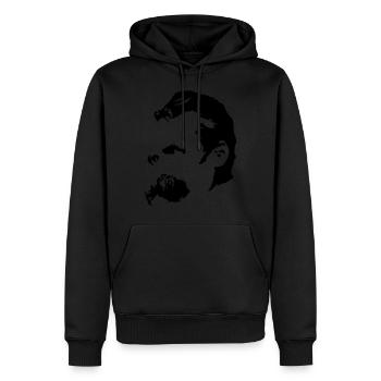 Nietzsche - Sweat à capuche Premium bio Homme - noir - Devant - Nico (187cm)