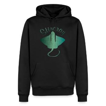 Ray stingray stingray gift - Men’s Premium Organic Hoodie - black - Front - Nico (187cm)