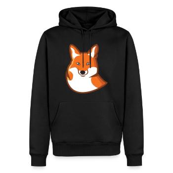 Fuchs Rotfuchs Natur Tier tierisch Geschenk - Männer Premium Bio Hoodie - Schwarz - Vorne - Nico (187cm)
