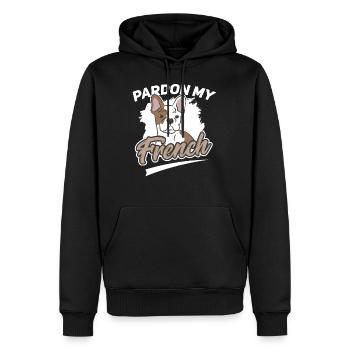 Chien animal de compagnie animal de compagnie français Bulldog - Sweat à capuche Premium bio Homme - noir - Devant - Nico (187cm)