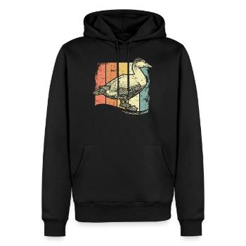 Ferme avec canards - Sweat à capuche Premium bio Homme - noir - Devant - Nico (187cm)