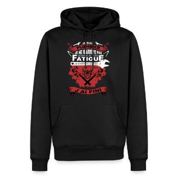 Plumber Shirt • Finish the job • Gift Key - Men’s Premium Organic Hoodie - black - Front - Nico (187cm)