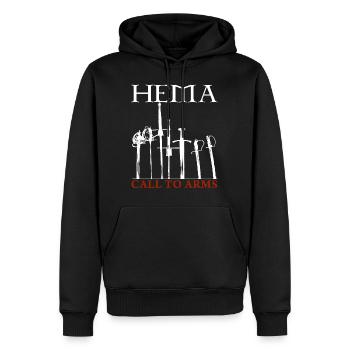HEMA - Appel aux armes - Sweat à capuche Premium bio Homme - noir - Devant - Nico (187cm)
