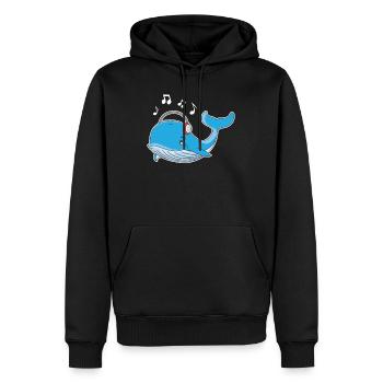 Wal Meer Tier Wasser Tierschutz Musik Fisch Säuger - Männer Premium Bio Hoodie - Schwarz - Vorne - Nico (187cm)