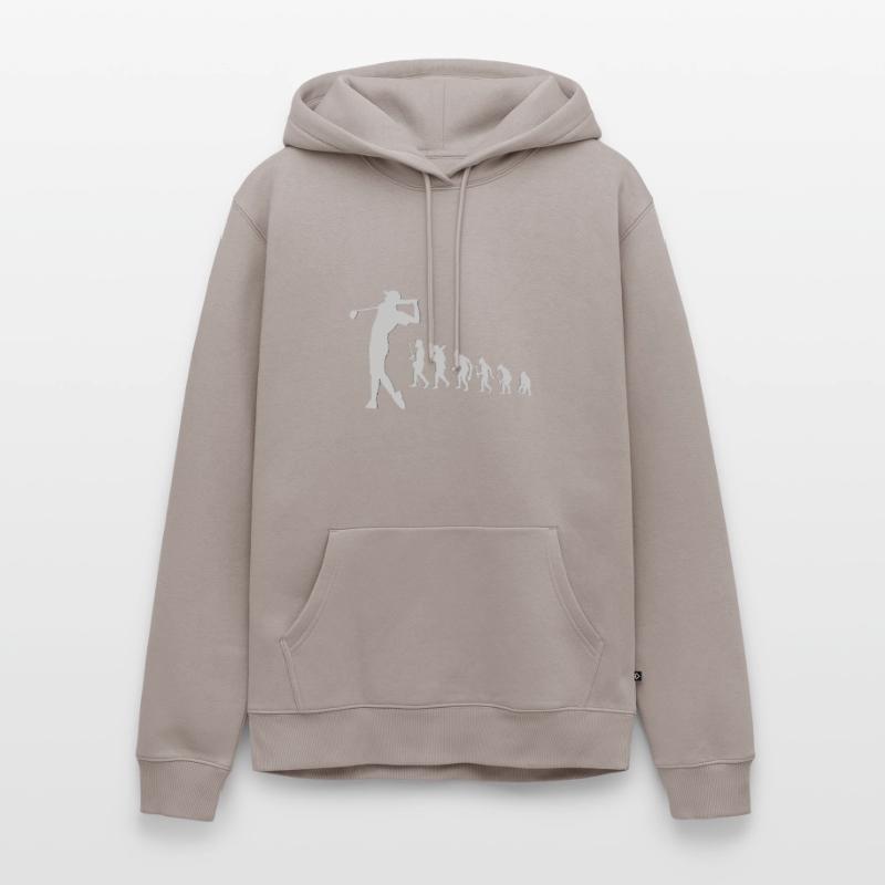 Evolution Golf Golfer Evolution Stone Age Men’s Premium Organic Hoodie