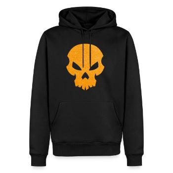 Tête de mort - Sweat à capuche Premium bio Homme - noir - Devant - Nico (187cm)