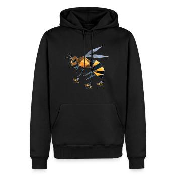 Origami Biene Wespe Hummel Insekt Kristall - Männer Premium Bio Hoodie - Schwarz - Vorne - Nico (187cm)