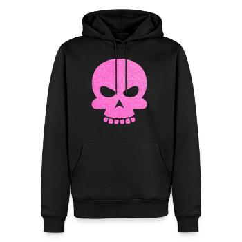Tête de mort - Sweat à capuche Premium bio Homme - noir - Devant - Nico (187cm)