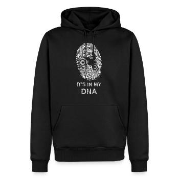 Le motocross dans mon ADN - motard, moto, cadeau - Sweat à capuche Premium bio Homme - noir - Devant - Nico (187cm)