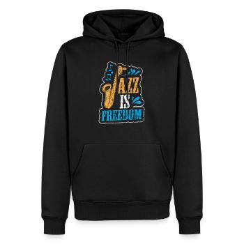 Jazz Musikstil Musik Band Saxophon Geschenk - Männer Premium Bio Hoodie - Schwarz - Vorne - Nico (187cm)
