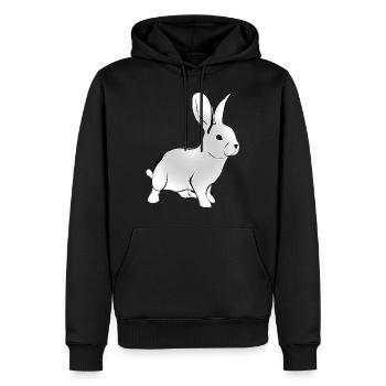 Rabbit Kaninchen - Männer Premium Bio Hoodie - Schwarz - Vorne - Nico (187cm)