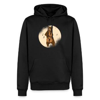 Violoncelle violoncelle orchestre instrument de musique - Sweat à capuche Premium bio Homme - noir - Devant - Nico (187cm)