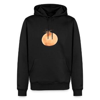 Zwiebel - Männer Premium Bio Hoodie - Schwarz - Vorne - Nico (187cm)