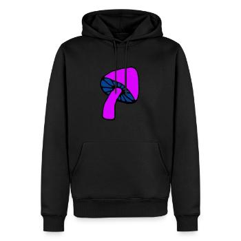 Pilz psychedelisch - Männer Premium Bio Hoodie - Schwarz - Vorne - Nico (187cm)