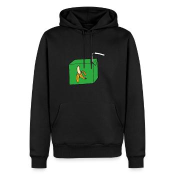 Boire de la banane - Sweat à capuche Premium bio Homme - noir - Devant - Nico (187cm)