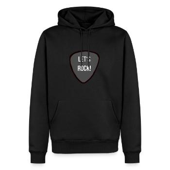 Permet le choix de guitare Rock - Sweat à capuche Premium bio Homme - noir - Devant - Nico (187cm)